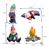 1pc Fairy Garden Drunk Gnomes