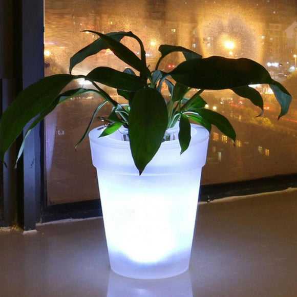 Solar Power Lighting Flower Pot