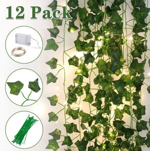 Artificial Ivy Garland W/ LED String Lights