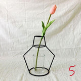 Iron Outline Flowers Vase