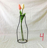 Iron Outline Flowers Vase