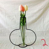 Iron Outline Flowers Vase