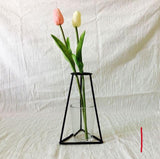 Iron Outline Flowers Vase