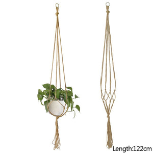 Knotted Rope Hanging Basket