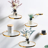 Gold & Glass Floating Shelves