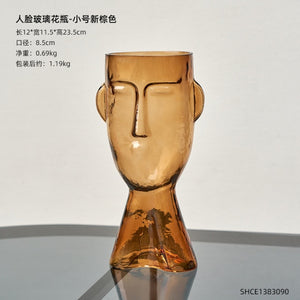 Glass Face Vase